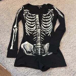 Skeleton Long Sleeve Romper
